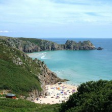 Porthcurno-beach-and-Green-Bay