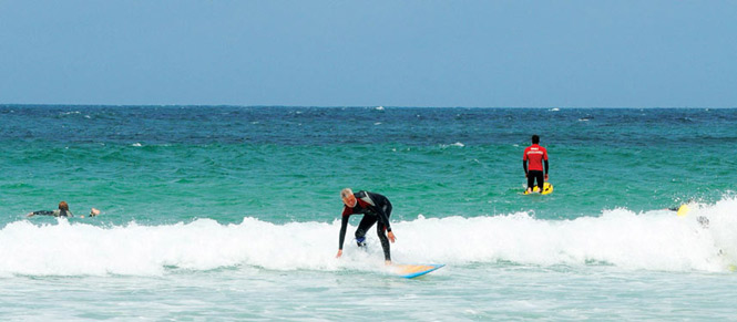 Surfing at Sennen
