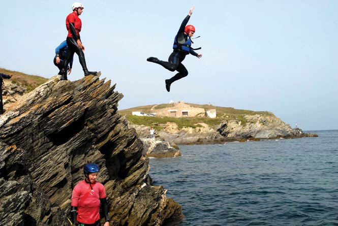 Coasteering in Cornwall