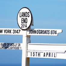 Famous Land's End signpost