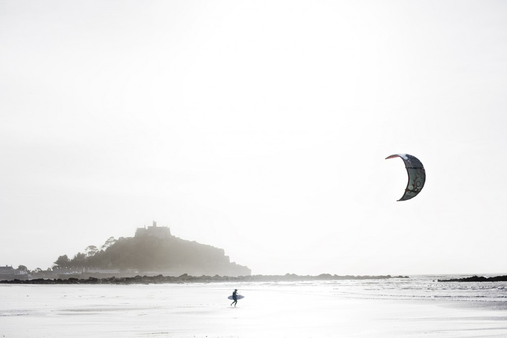 Kite surfing at Marazion beach
